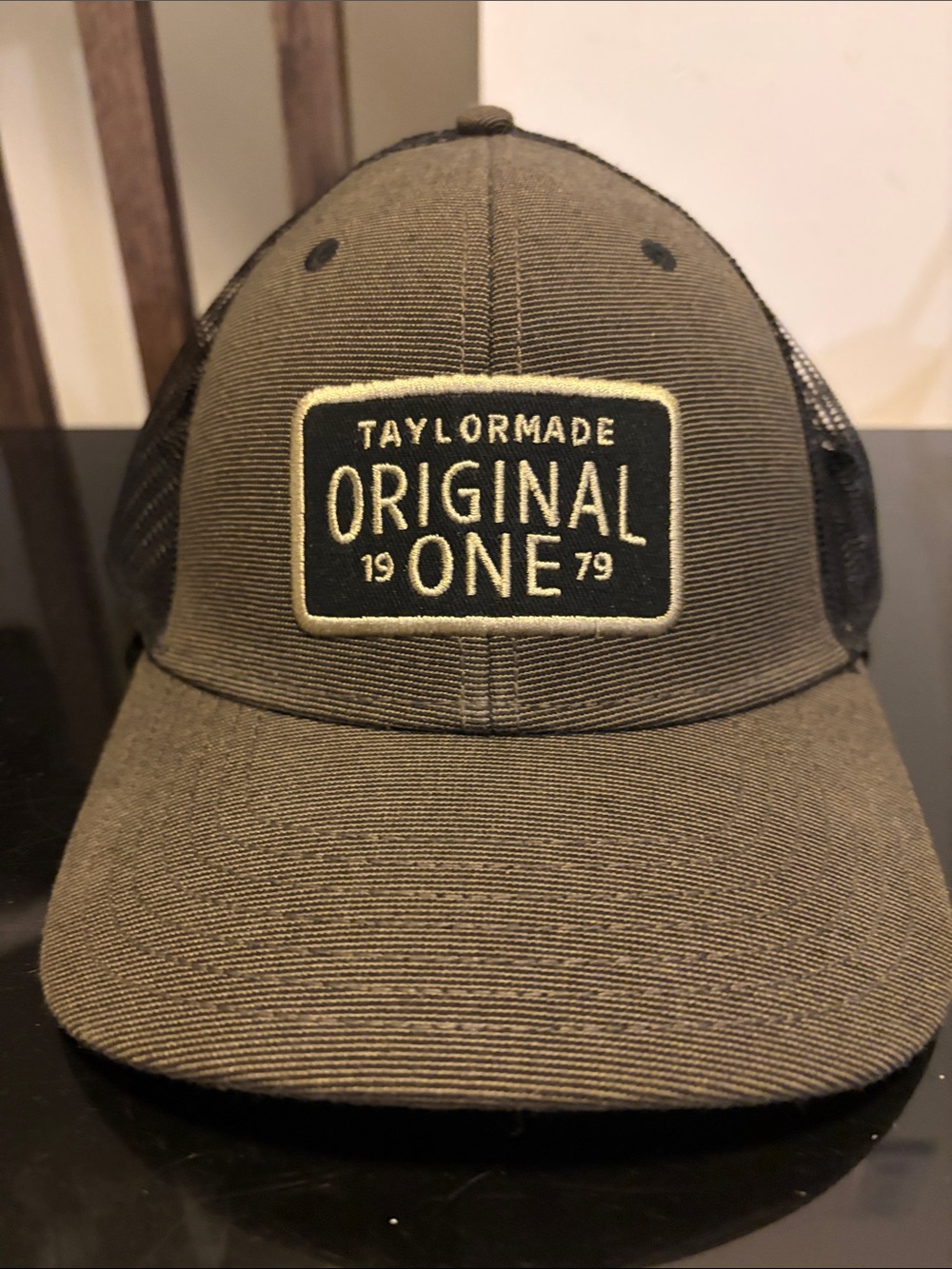 TaylorMade Olive and Black Original One Patch Trucker Hat